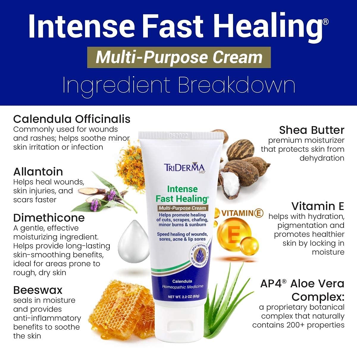 TriDerma MD Intense Fast Healing Cream – FSA Eligible, 2.2 oz
