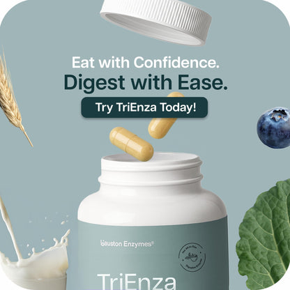 TriEnza Digestive Enzymes – Protein, Carbs, Fats & Polyphenol Digestion (90 Capsules)