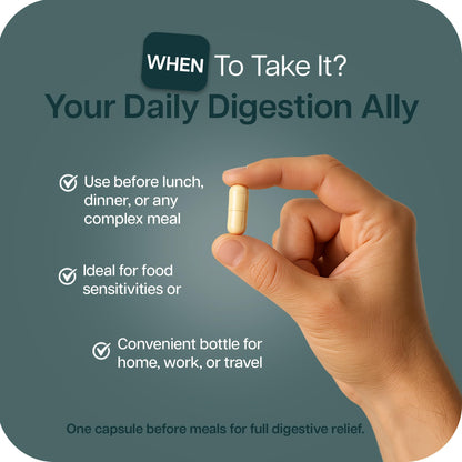 TriEnza Digestive Enzymes – Protein, Carbs, Fats & Polyphenol Digestion (90 Capsules)