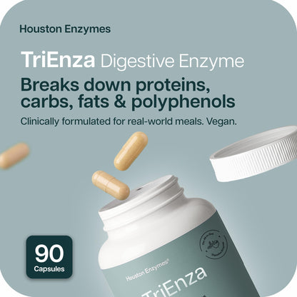 TriEnza Digestive Enzymes – Protein, Carbs, Fats & Polyphenol Digestion (90 Capsules)