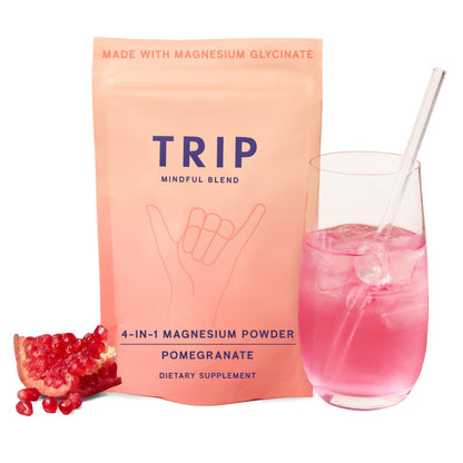 TRIP Magnesium Glycinate Powder with L-Theanine & Lion's Mane – 250mg per Serving | Sugar Free