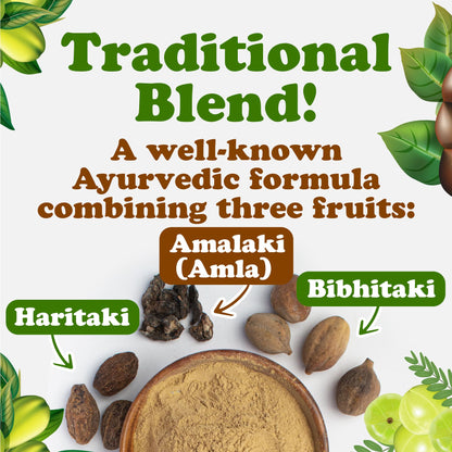 Food to Live Organic Triphala Powder, 1 lb – Amalaki, Haritaki & Bibhitaki