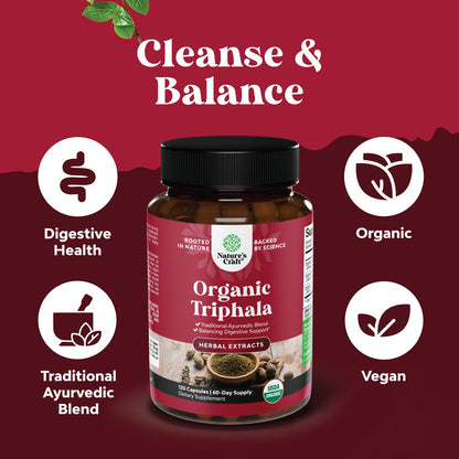 Digestive Triphala Organic Complex – Detox & Digestive Health Supplement