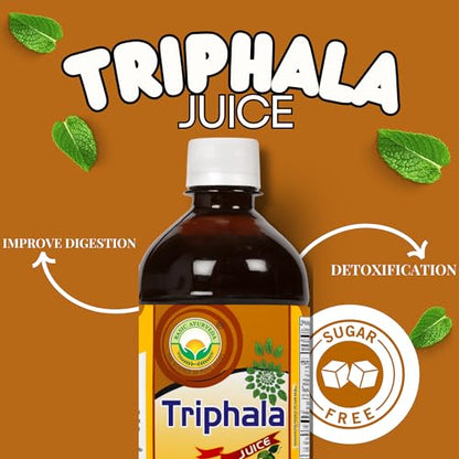 BASIC AYURVEDA Triphala Juice – 16.23 Fl Oz (480 ml) | Digestive Support, Detox & Gut Health | No Added Sugar
