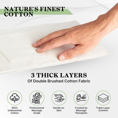Natural Cotton Flannel Castor Oil Wrap for Liver Detox – 4-Piece Pack