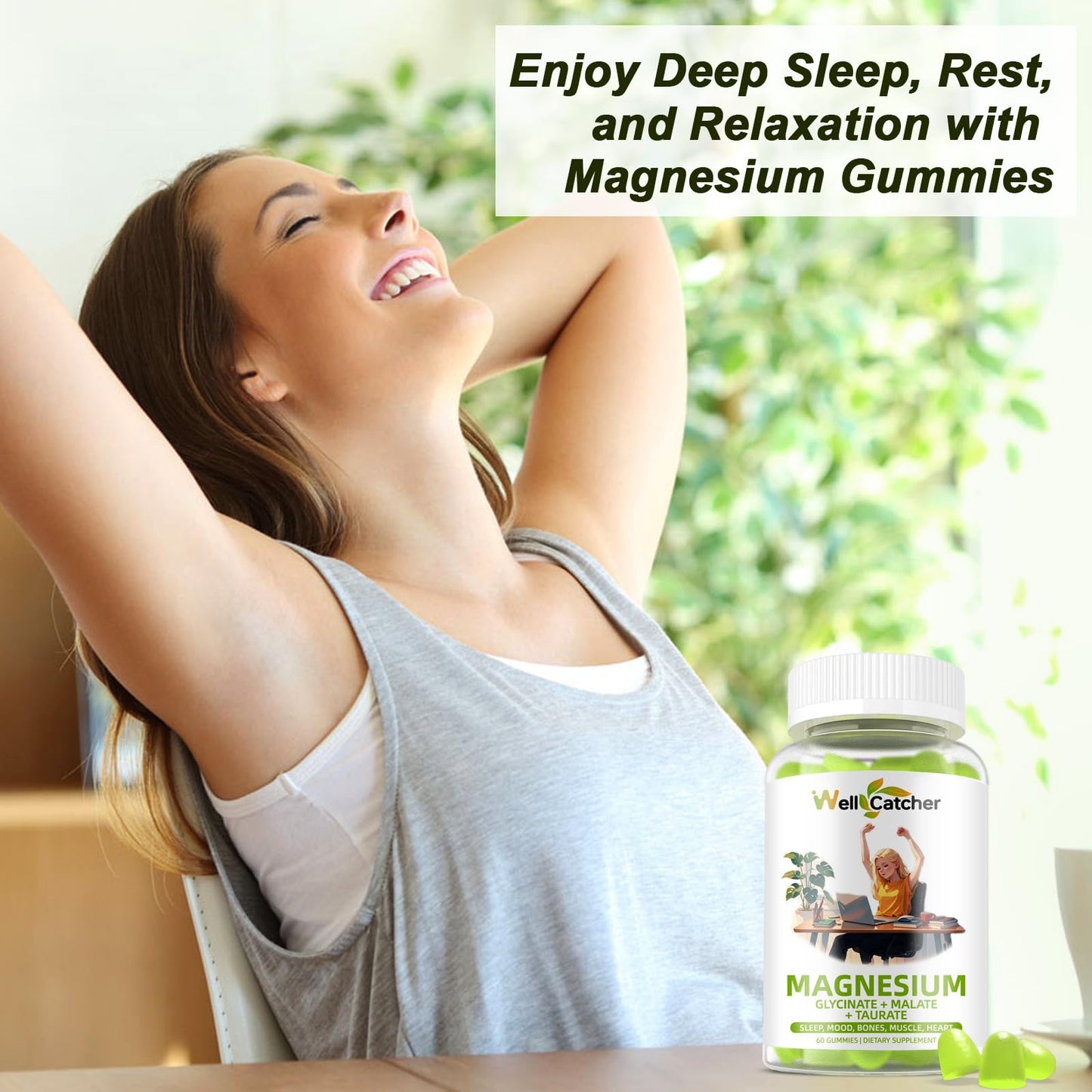 Triple Magnesium Complex Gummies – Sleep, Mood & Bone Health (Sugar-Free, Vegan)