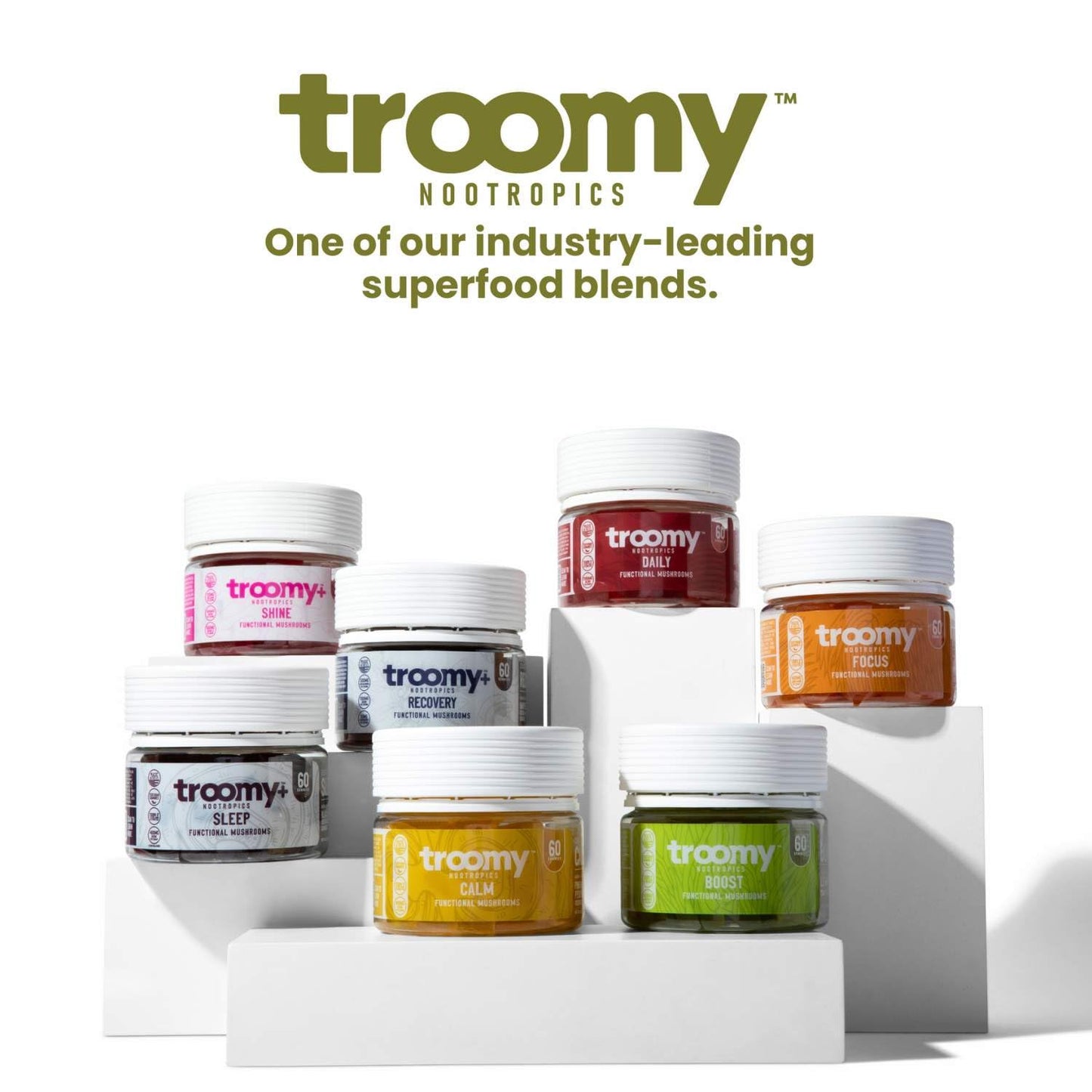 Troomy Boost Cordyceps Gummies – Focus & Active Lifestyle | Lemon Lime | 60 Count