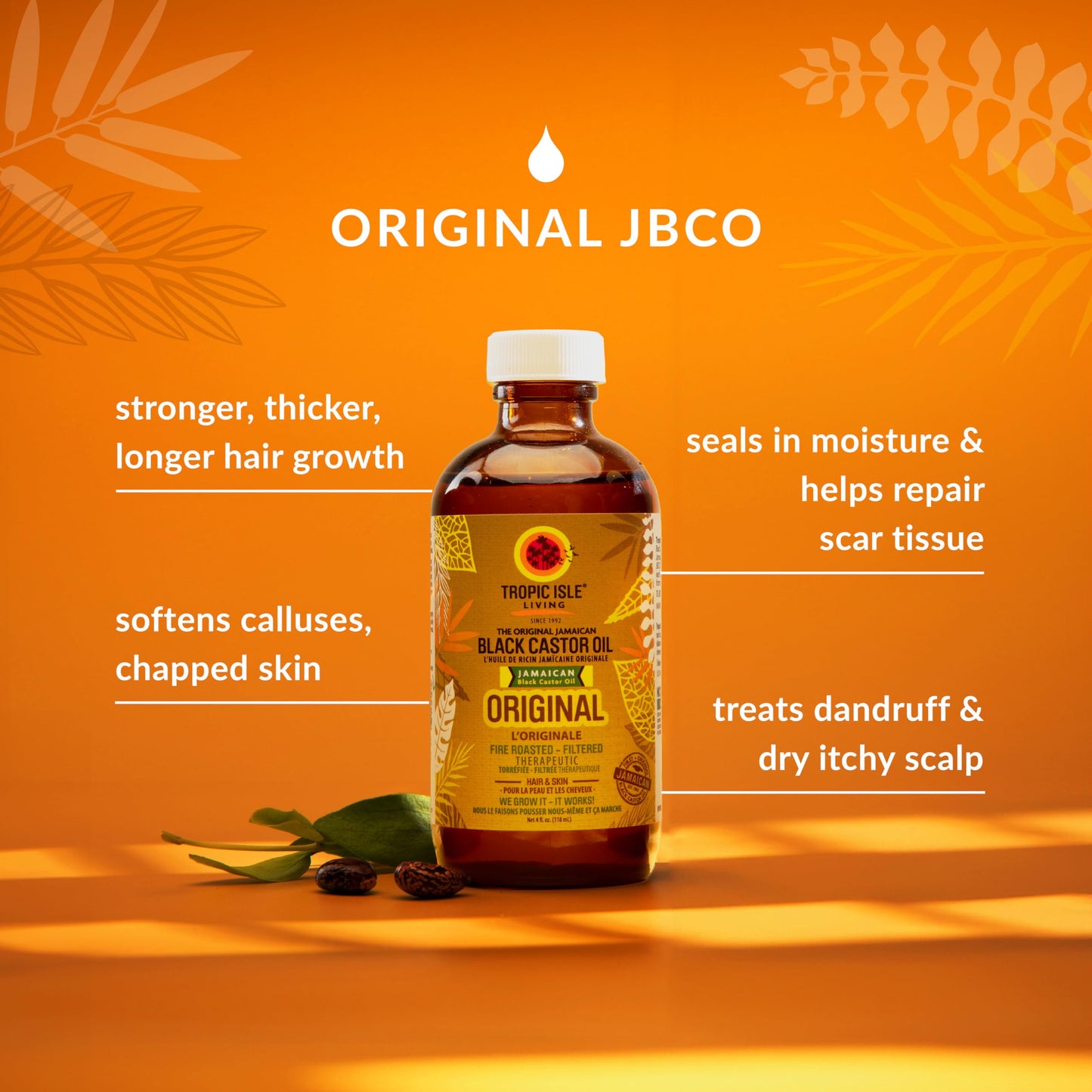 Tropic Isle Living Jamaican Black Castor Oil 8oz – Hair, Skin & Nails