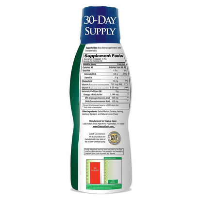 Tropical Oasis Icelandic Cod Liver Oil - 1144mg Omega-3 (Lemon) 90 Servings