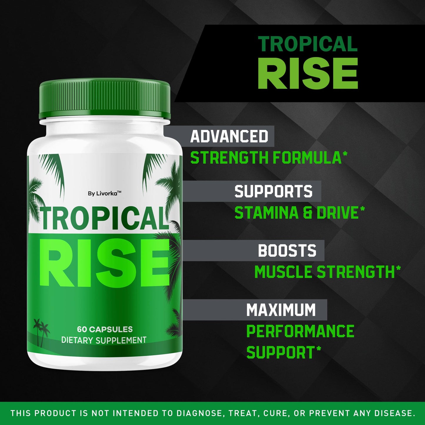 (2 Pack) Tropical Rise for Men Pills – All-Natural Health Supplement | 120 Capsules