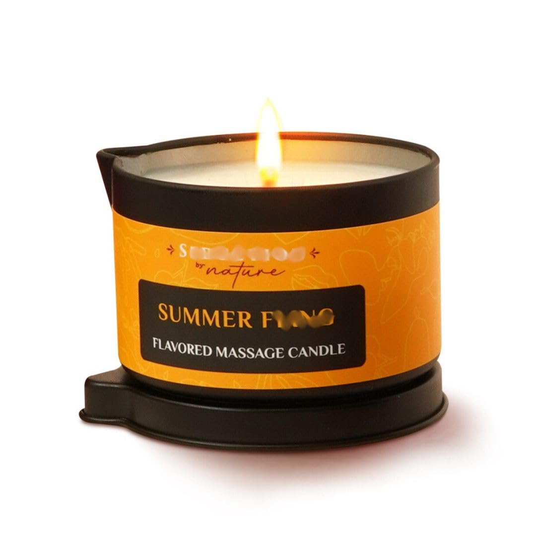 Tropical Scent Massage Oil Candle – Vegan Full-Body Massage & Home Spa
