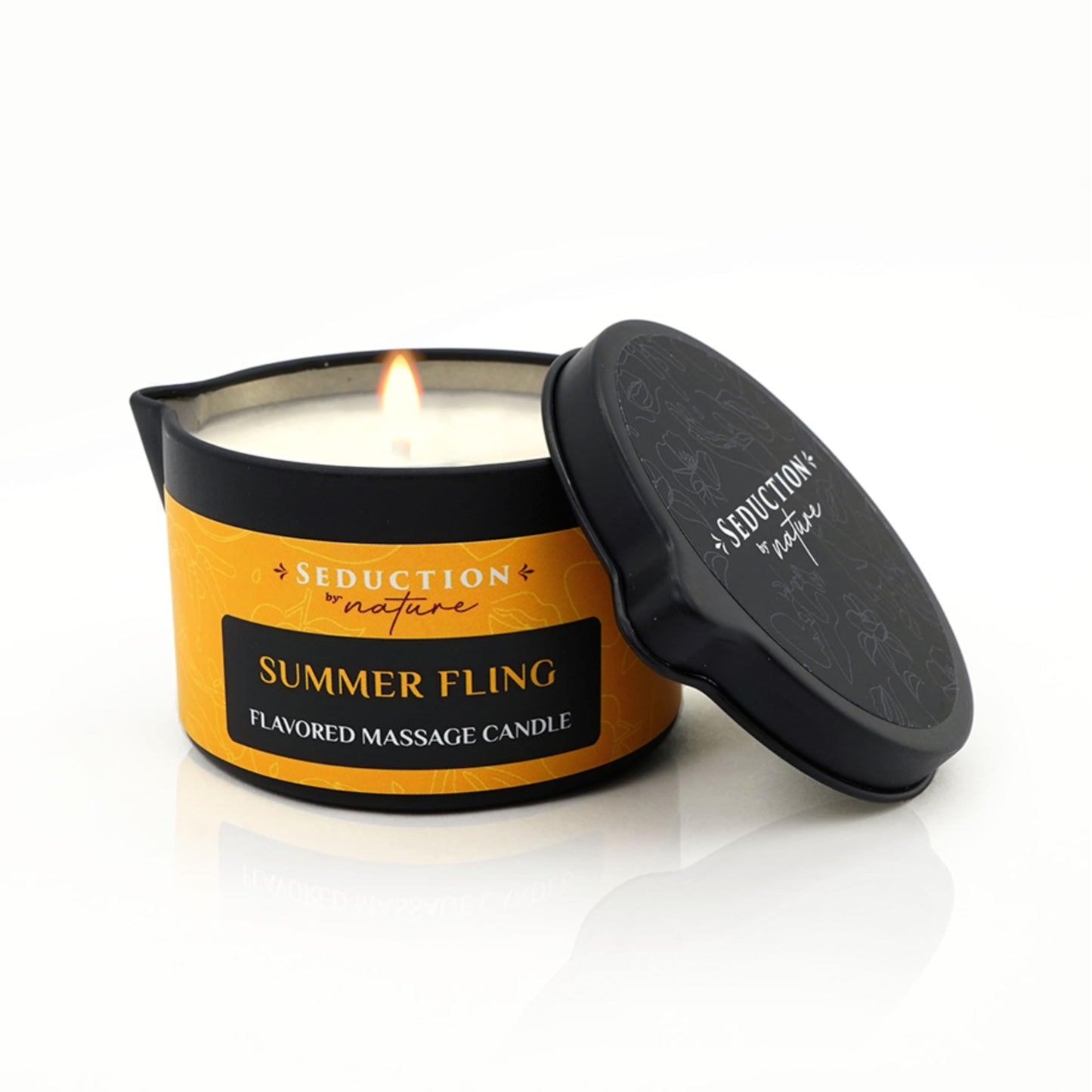 Tropical Scent Massage Oil Candle – Vegan Full-Body Massage & Home Spa