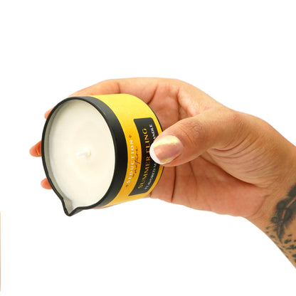 Tropical Scent Massage Oil Candle – Vegan Full-Body Massage & Home Spa