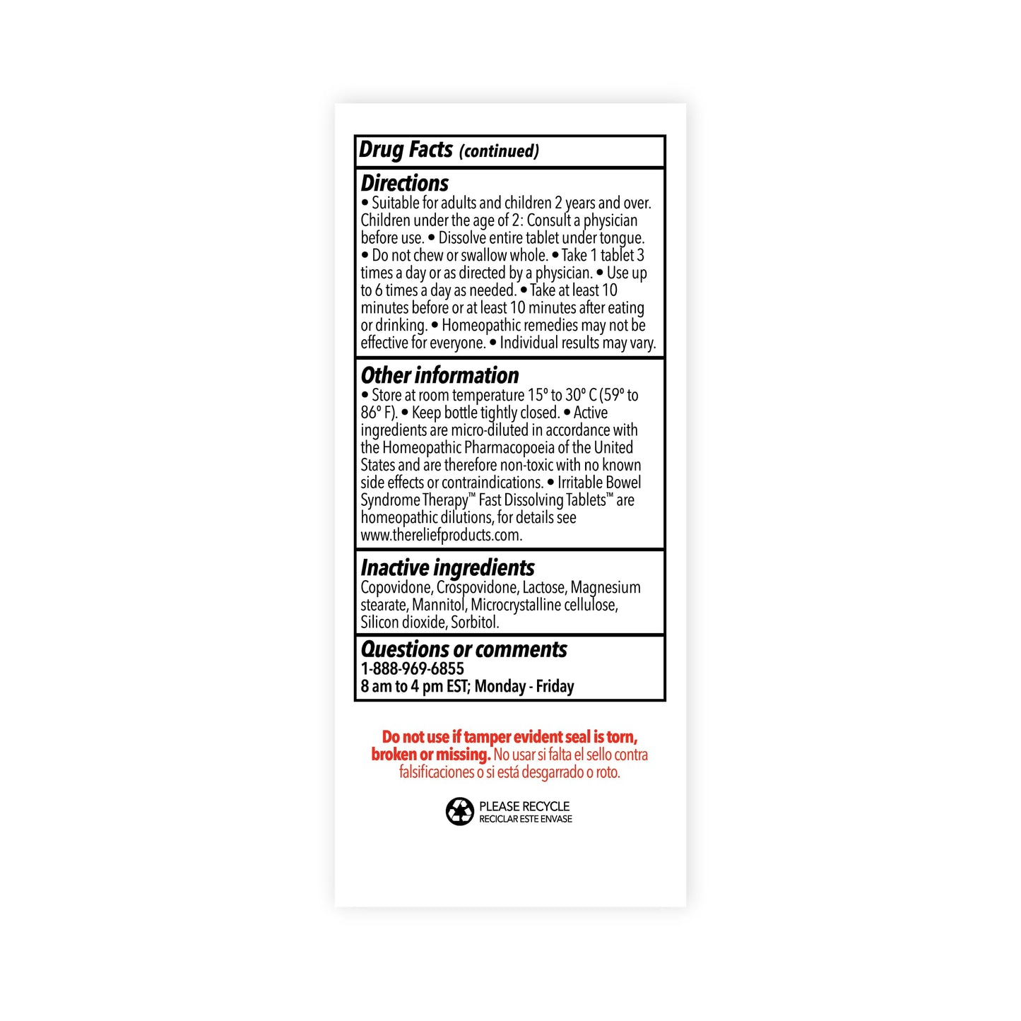 TRP The Relief Products IBS Therapy Fast-Dissolving Tablets, 70 Count