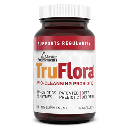 TruFlora Probiotics & Enzymes for Gut Health – 32 Servings
