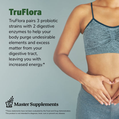 TruFlora Probiotics & Enzymes for Gut Health – 32 Servings