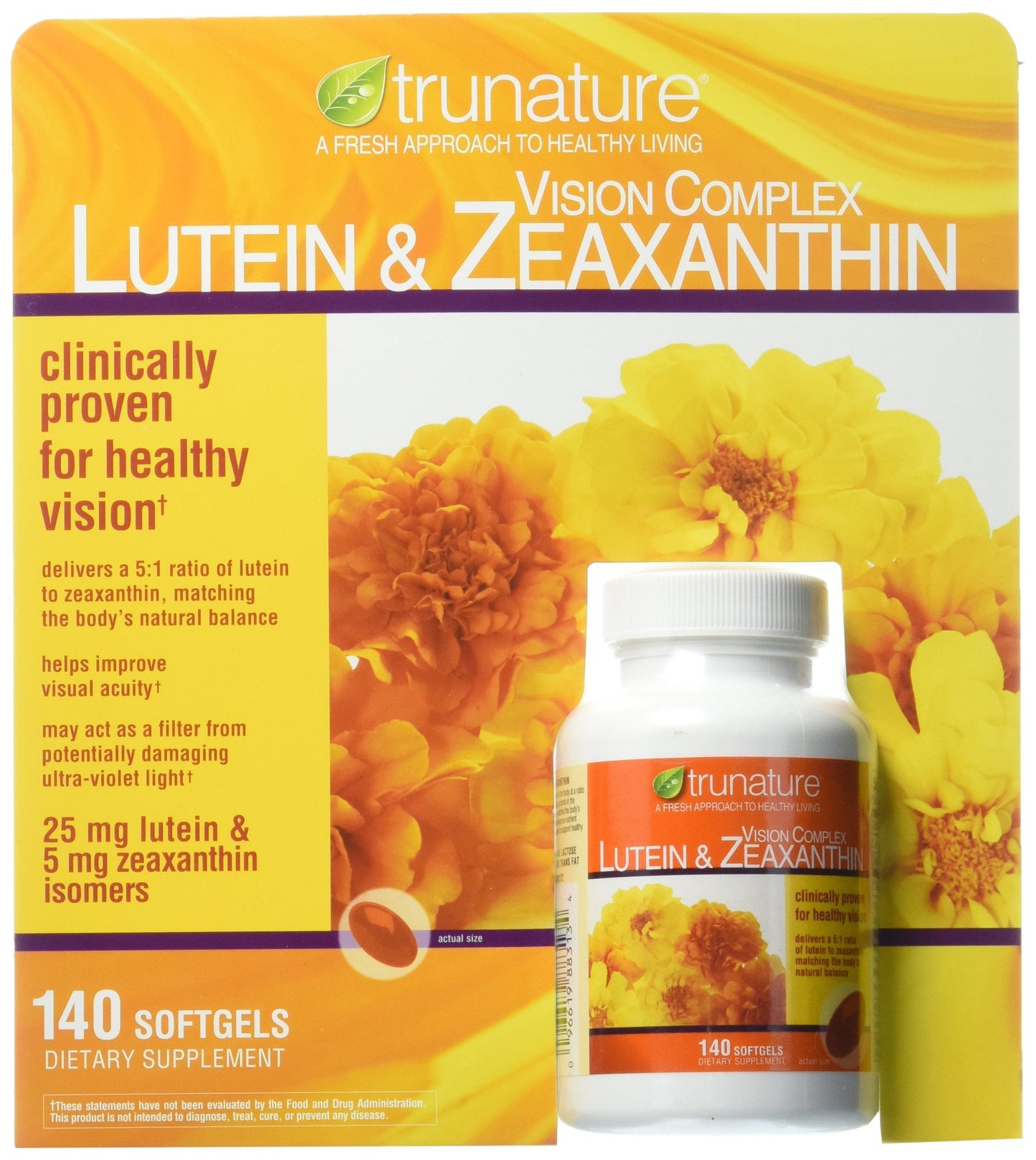TruNature Vision Softgels Complex Lutein & Zeaxanthin – 140 Count