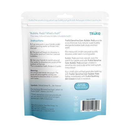 TruKid Bubble Podz Bubble Bath for Kids & Babies - NEA-Approved, Tear Free, Unscented (24 Pods)