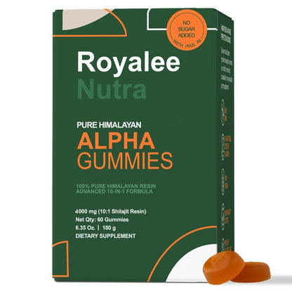 True Alpha Shilajit Gummies – Himalayan 4000mg Shilajit for Men, 10-in-1 Formula, 85+ Trace Minerals, Sugar-Free & Vegan | 60 Count