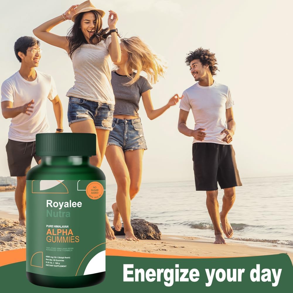 True Alpha Shilajit Gummies – Himalayan 4000mg Shilajit for Men, 10-in-1 Formula, 85+ Trace Minerals, Sugar-Free & Vegan | 60 Count