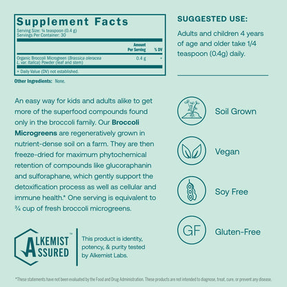 True Grace Broccoli Microgreens 0.4 oz – Immune Support, Vegan