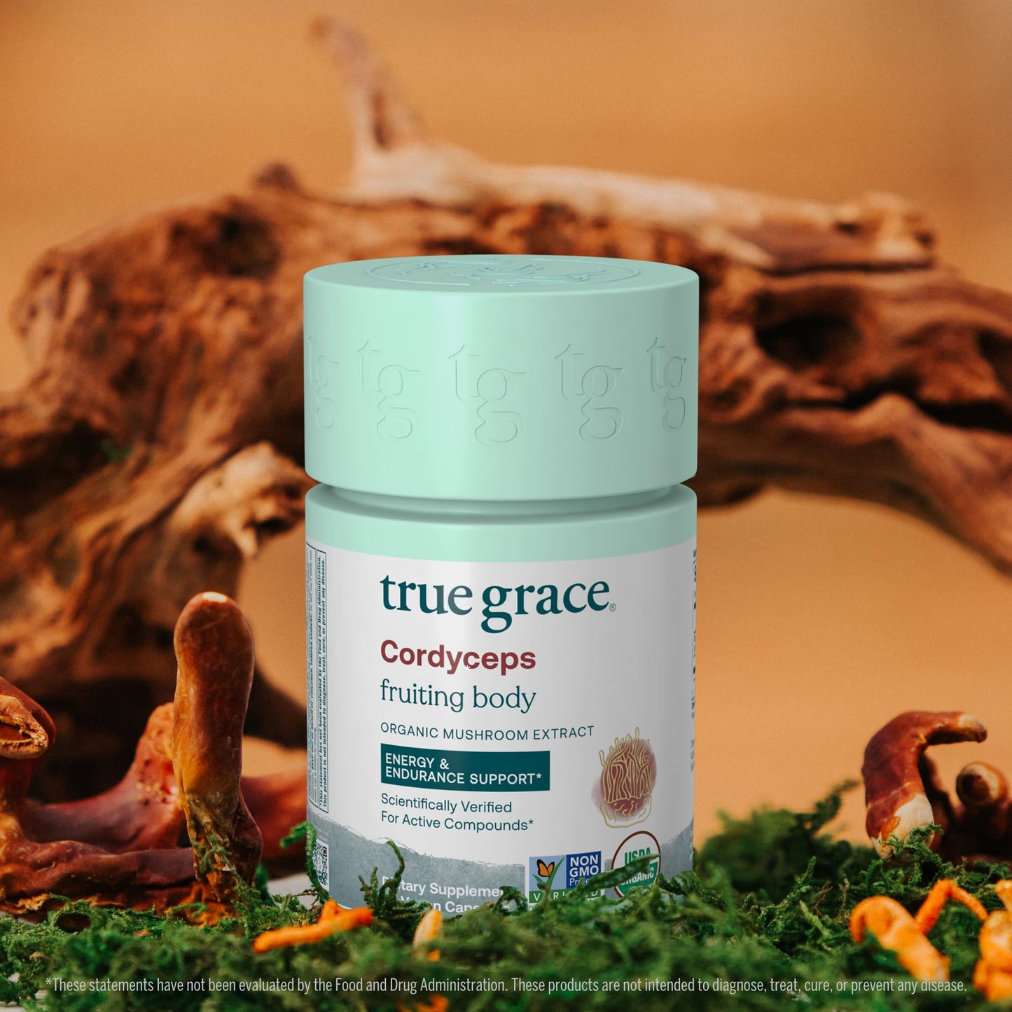 True Grace Cordyceps - Organic Mushroom Energy & Endurance (60 Capsules)