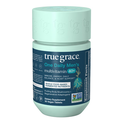 True Grace Men's 40+ Multivitamin – Fermented Minerals, Organic Adaptogens & Mushrooms