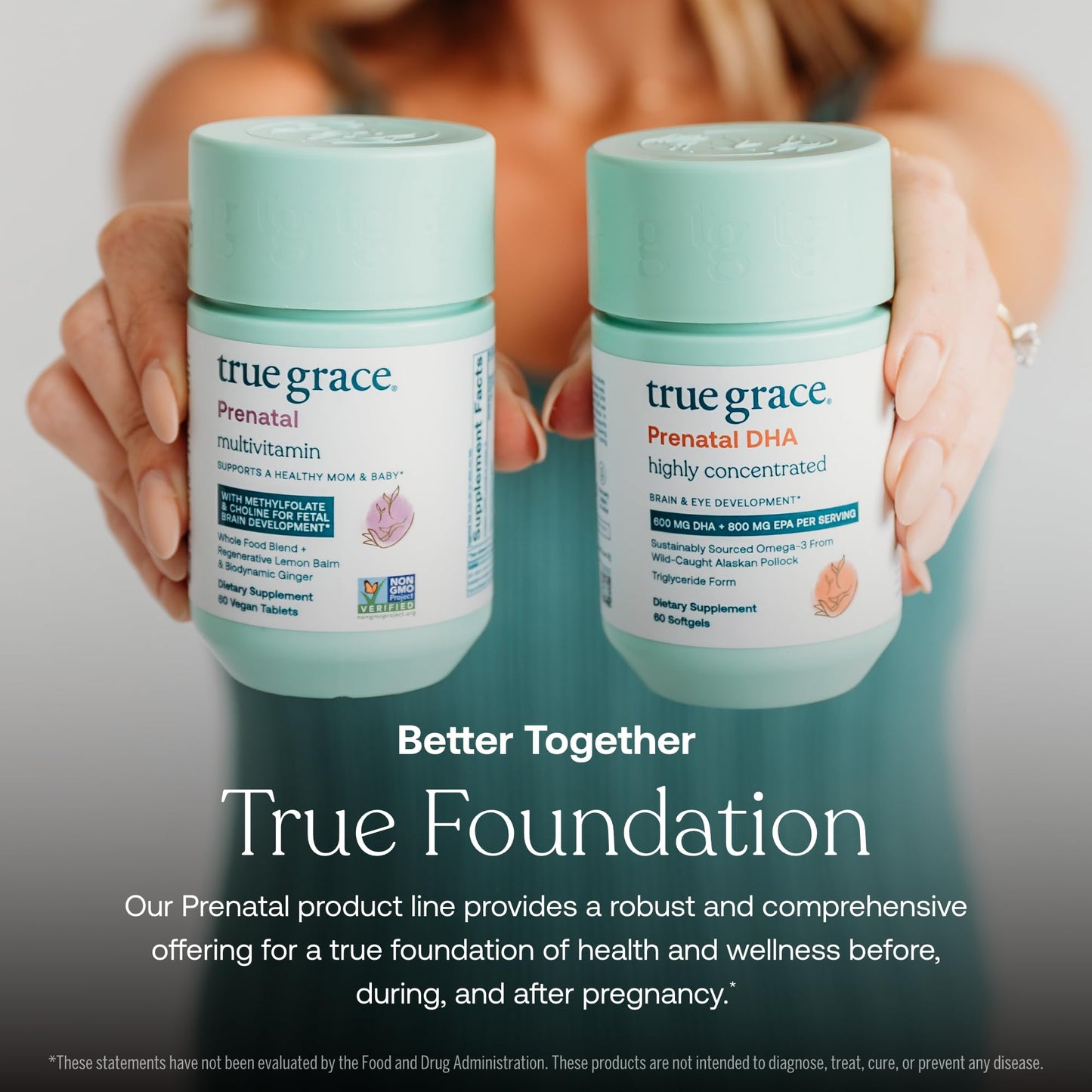 True Grace Prenatal DHA - 60 Softgels | 1400mg DHA + EPA | Pre-Conception to Lactation | Wild-Caught & Sustainably Sourced | Gluten Free