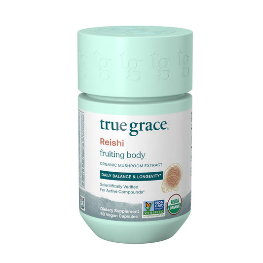 True Grace Mushroom Reishi Daily Balance & Longevity - 60 Count Capsules - Organic BritishVita | Premium UK Vitamins & Wellness Supplements
