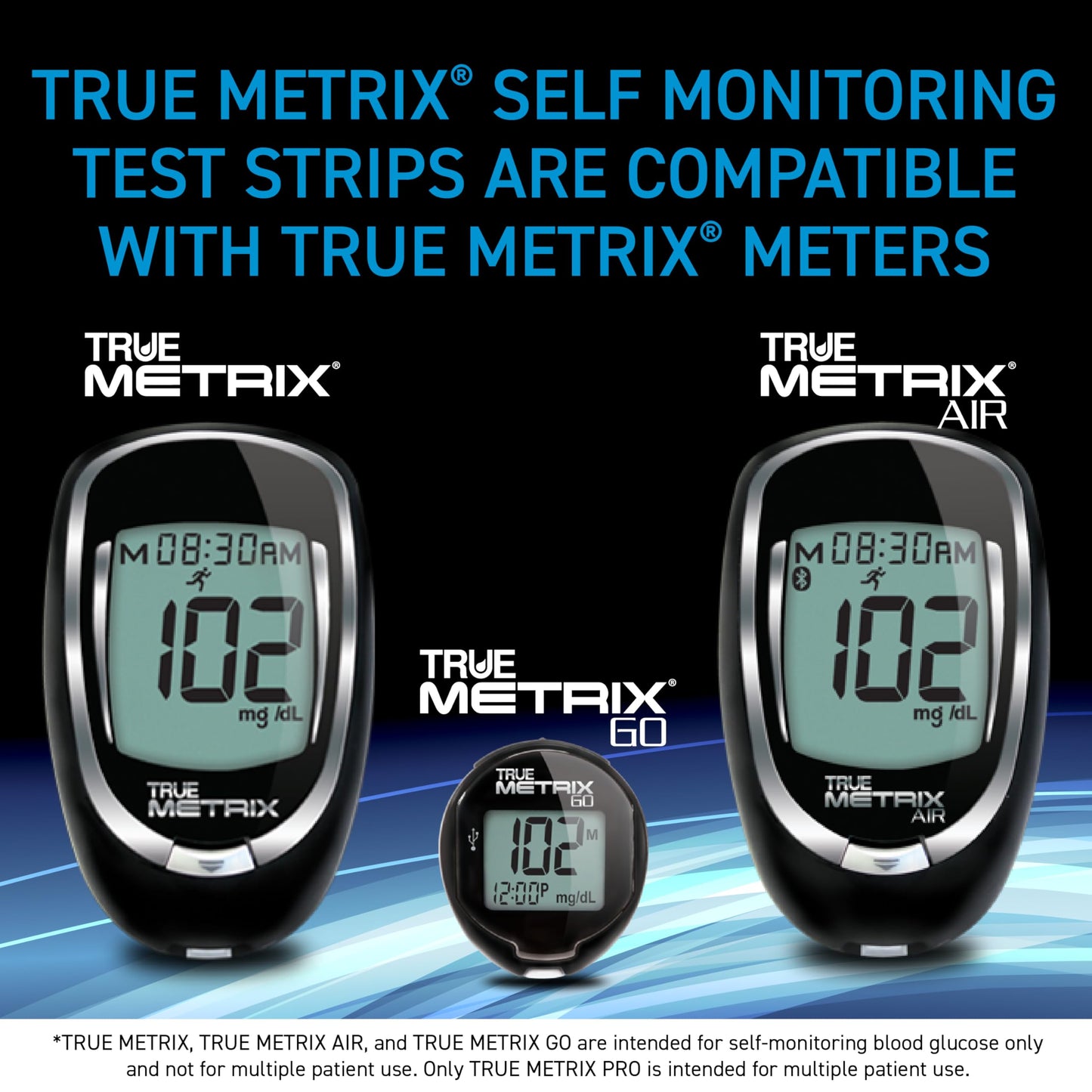 TRUE METRIX Test Strips – 150 Count (3 x 50) for TRUE METRIX Meters