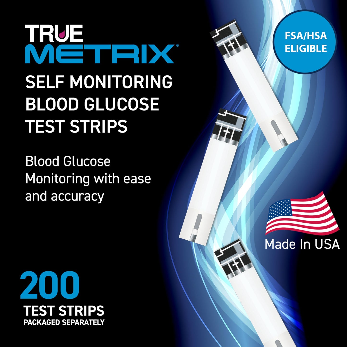 TRUE METRIX® Blood Glucose Test Strips – 200 Count (2-Pack) for TRUE METRIX Meters
