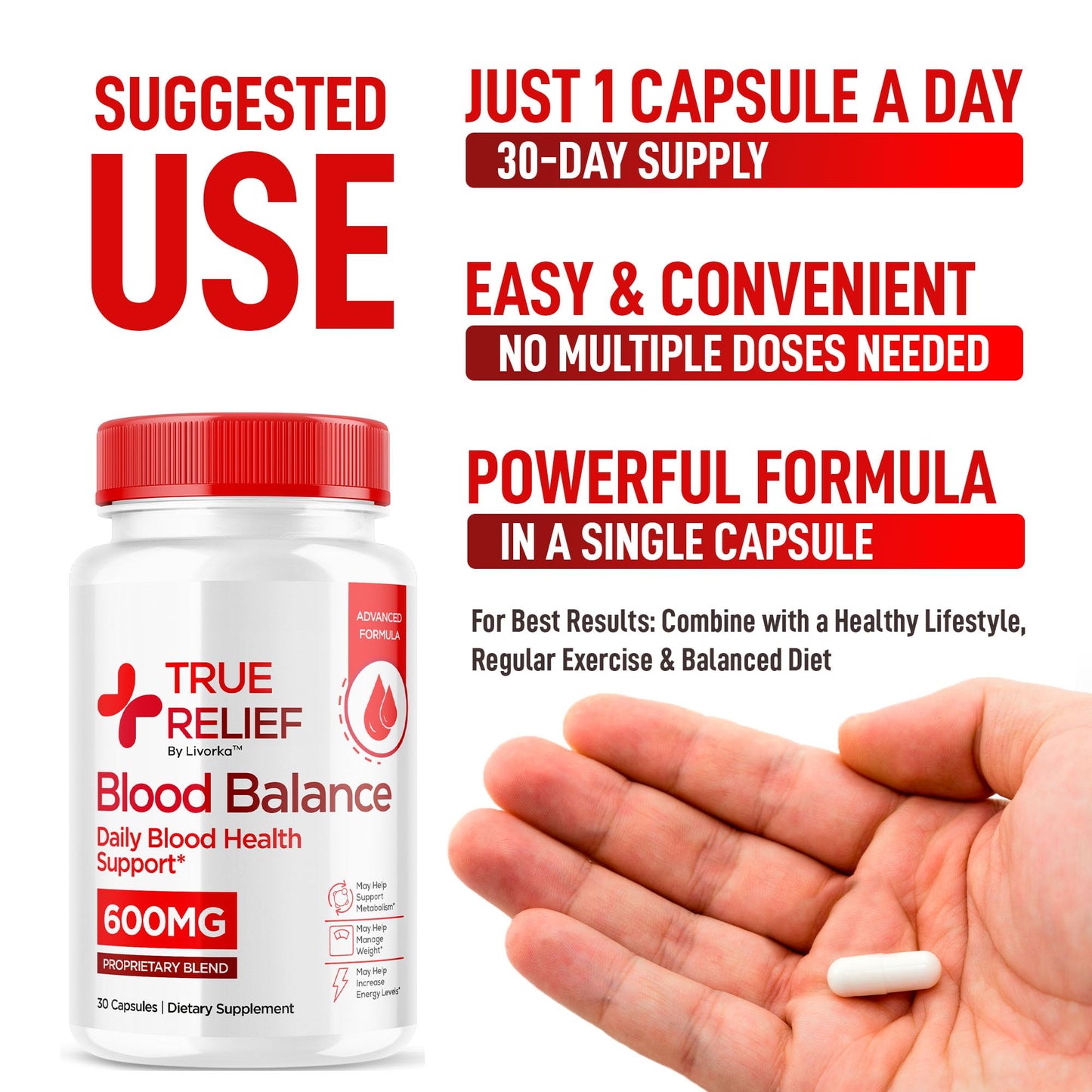 (2 Pack) True Relief Capsules – Official True Relief Supplement for Balance Support, All Natural Formula, 60 Capsules