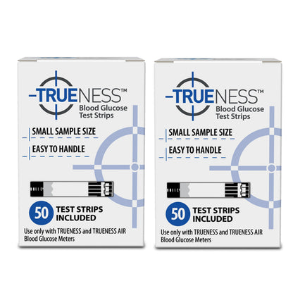 TRUENESS Blood Glucose Test Strips – 50 Count (2 Pack) for TRUENESS Meters
