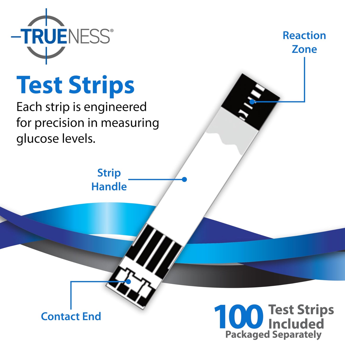TRUENESS Blood Glucose Test Strips – 50 Count (2 Pack) for TRUENESS Meters