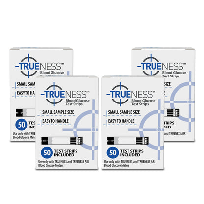 TRUENESS Blood Glucose Test Strips - 50 Count (4 Pack) - Compatible with TRUENESS Meters for Accurate Home Diabetes Monitoring