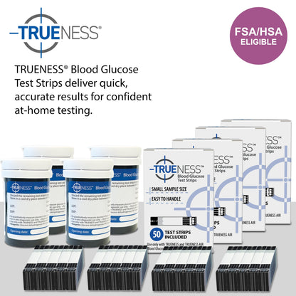 TRUENESS Blood Glucose Test Strips - 50 Count (4 Pack) - Compatible with TRUENESS Meters for Accurate Home Diabetes Monitoring