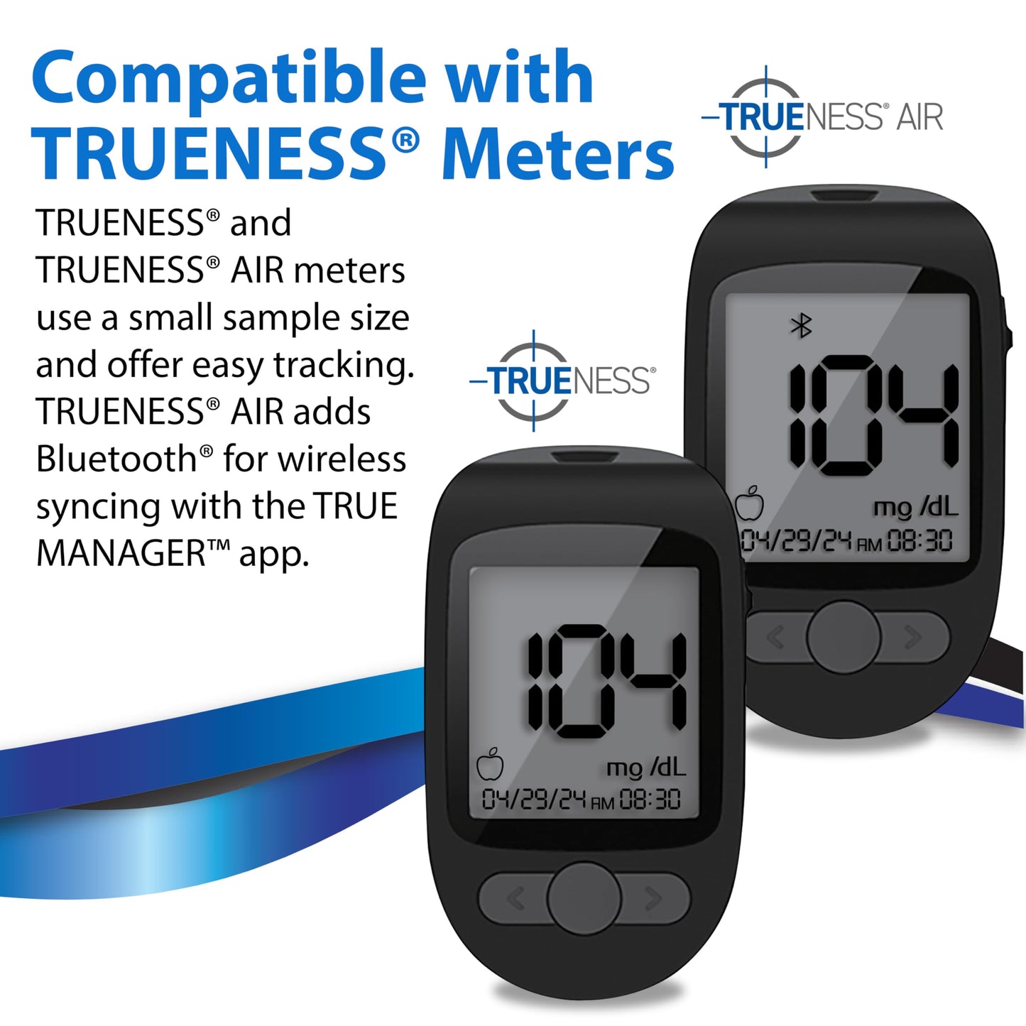 TRUENESS Blood Glucose Test Strips 100ct + 100 Lancets – Compatible with TRUENESS Meters