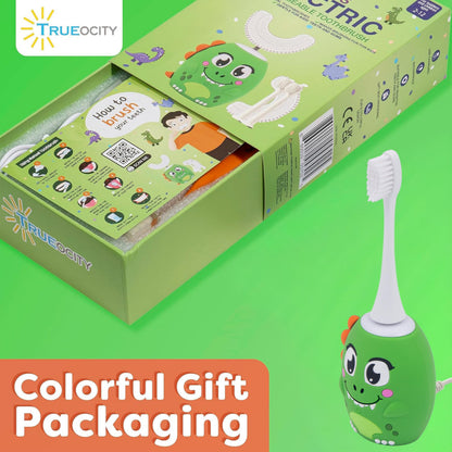 Trueocity Kids U Shape Electric Toothbrush 360-Degree Silicone U-Head (Ages 2-7)