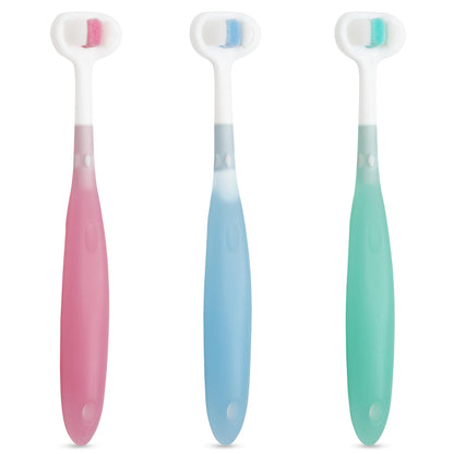 Trueocity Extra Soft Toddler Toothbrush 3-Pack – 3-Sided Toothhugger for Ages 12 Months+, 10,000 Ultra-Soft Bristles