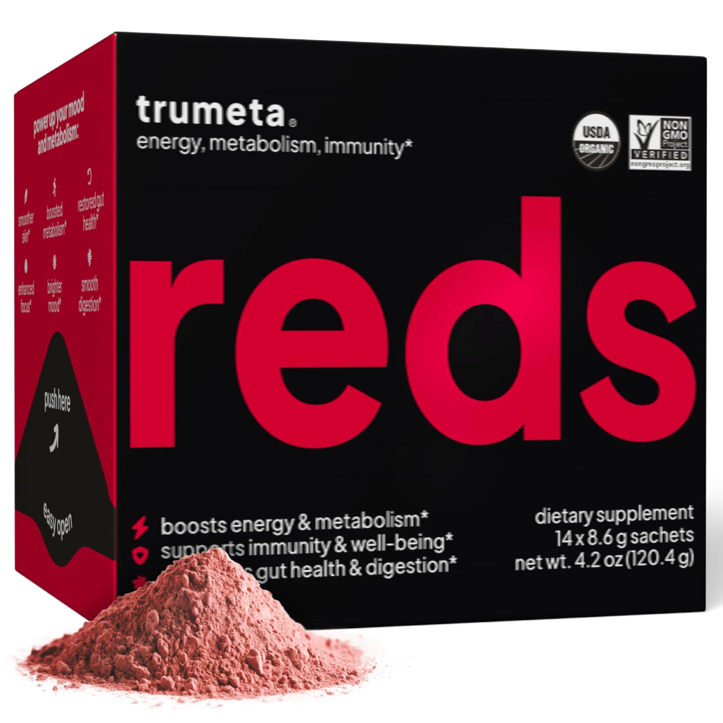 TRUMETA Superfood Reds Powder Packs – Immune Support & Memory