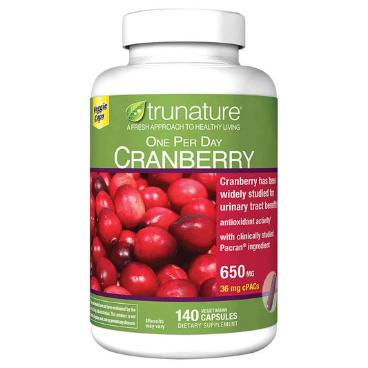 TruNature Cranberry 650 mg – 140 Vegetarian Capsules (2 Pack) BritishVita | Premium UK Vitamins & Wellness Supplements