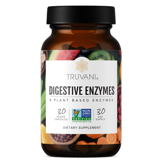 Truvani Digestive Enzymes – 9 Enzyme Blend for Digestive Support | Non-GMO Capsules | 30 Day Supply BritishVita | Premium UK Vitamins & Wellness Supplements