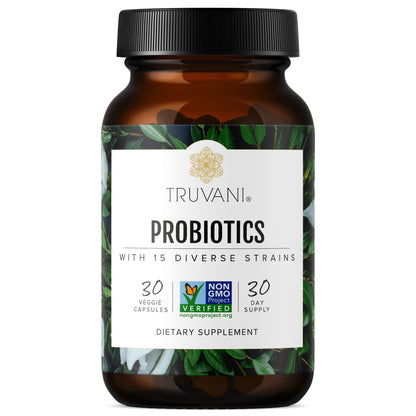 Truvani Probiotic Supplement | 30 Servings, 15B CFU | Vegan, Non-GMO