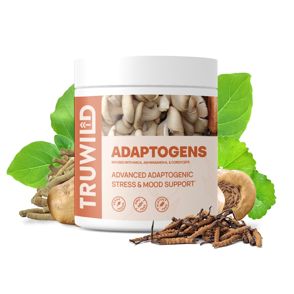 TruWild Adaptogen Blend – Cordyceps, Maca & Ashwagandha (60 Caps)