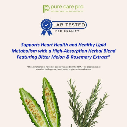 Pure Care Pro Tryglicare | All-Natural Triglyceride Support (60 Capsules) – Vegan & Gluten Free
