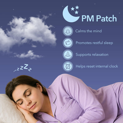 Jet Lag AM & PM Travel Patches – Natural Energy, Focus & Restful Sleep (8 Topical Patches)