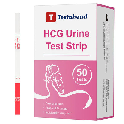 T TESTAHEAD Pregnancy Test Strips – 50 Count, High Sensitivity Home Test for Early Detection