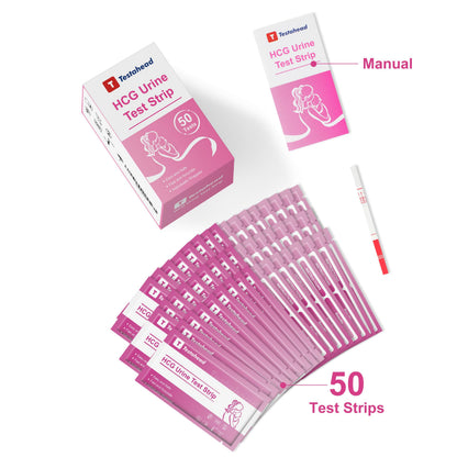 T TESTAHEAD Pregnancy Test Strips – 50 Count, High Sensitivity Home Test for Early Detection