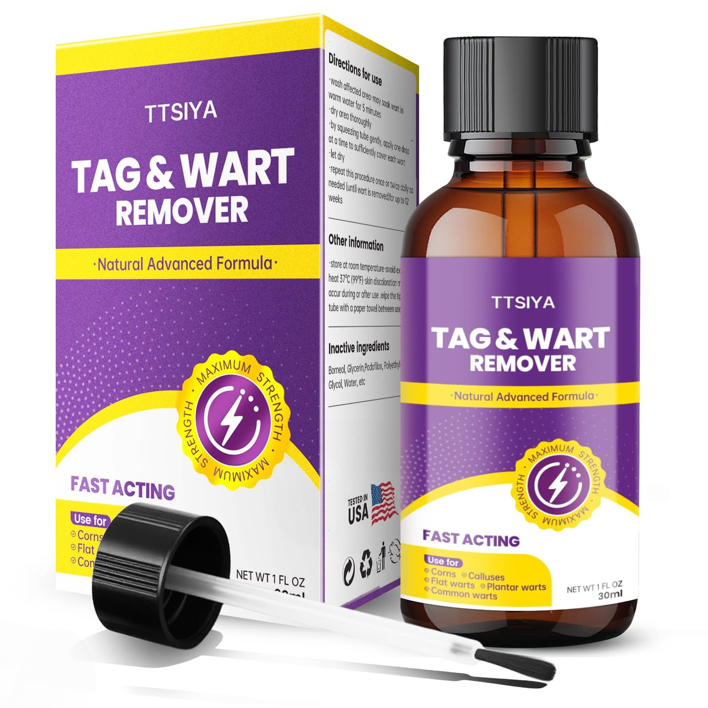 TTsiya Wart Remover Freeze Off – Fast-Acting Salicylic Acid Liquid (30 ml)