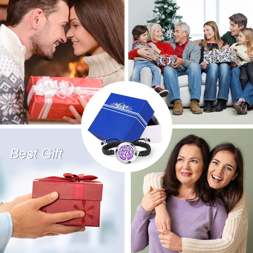 ttstar Essential Oil Diffuser Bracelet – Stainless Steel Locket, Adjustable Band